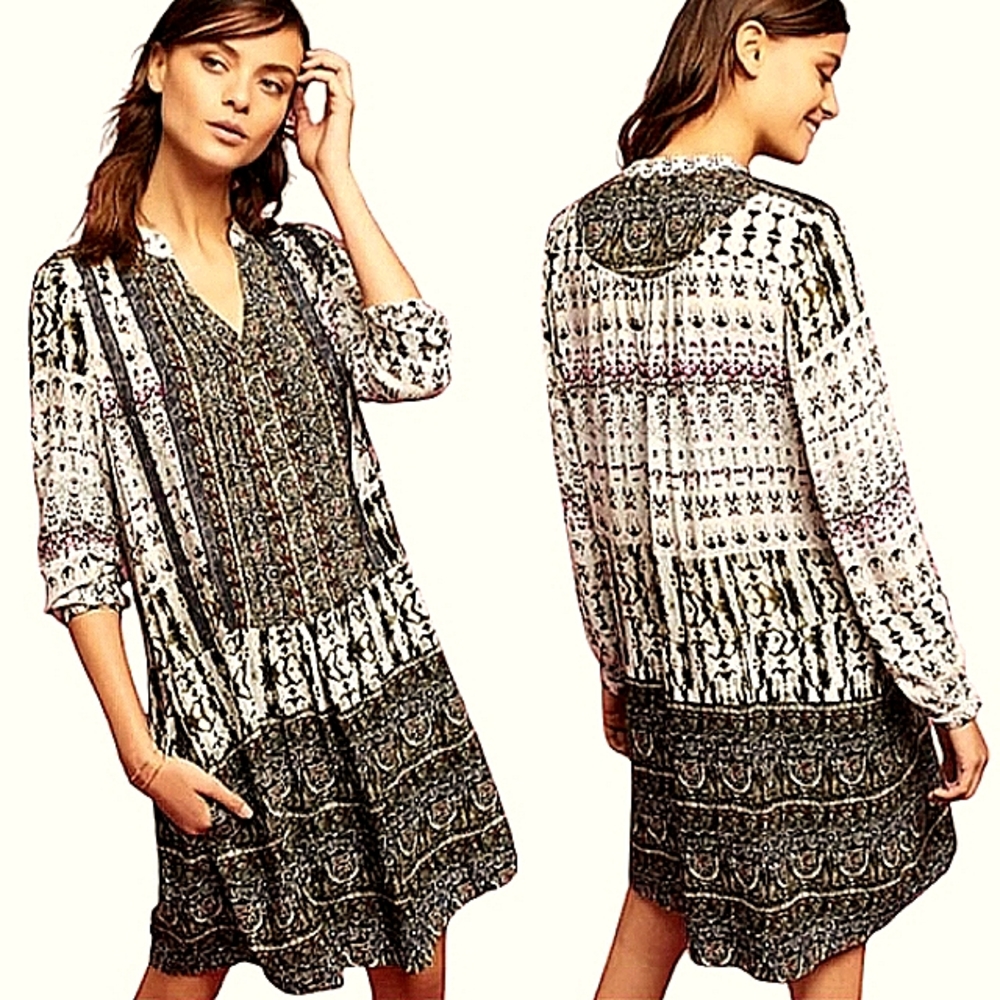 Tiny Anthropologie Mollie Mini Dress Tunic Women's Sz XS Petite Oversized